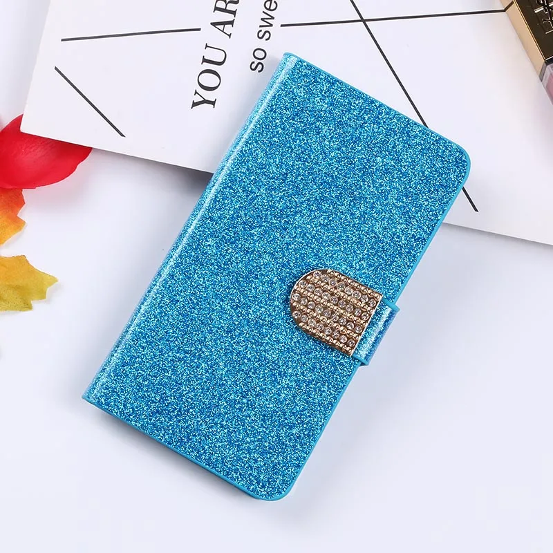 QIJUN Блестящий блестящий чехол книжка с подставкой для Huawei Ascend Y635 Y 635 l01 l21 5 0 дюйма