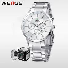 WEIDE  Casual Genuine Luxury Brand Military Watches Japan Quartz Movement Men Business WatchesWaterproof Wristwatch Gift for Men