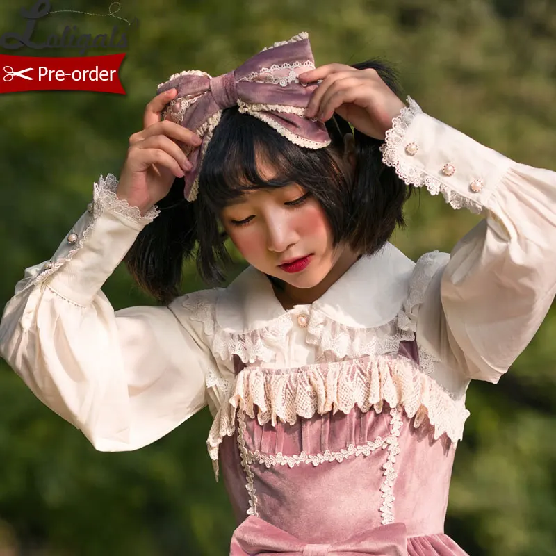 

Honey Sugar ~ Sweet Corduroy Lolita Head Bow by Infanta ~ Pre-order