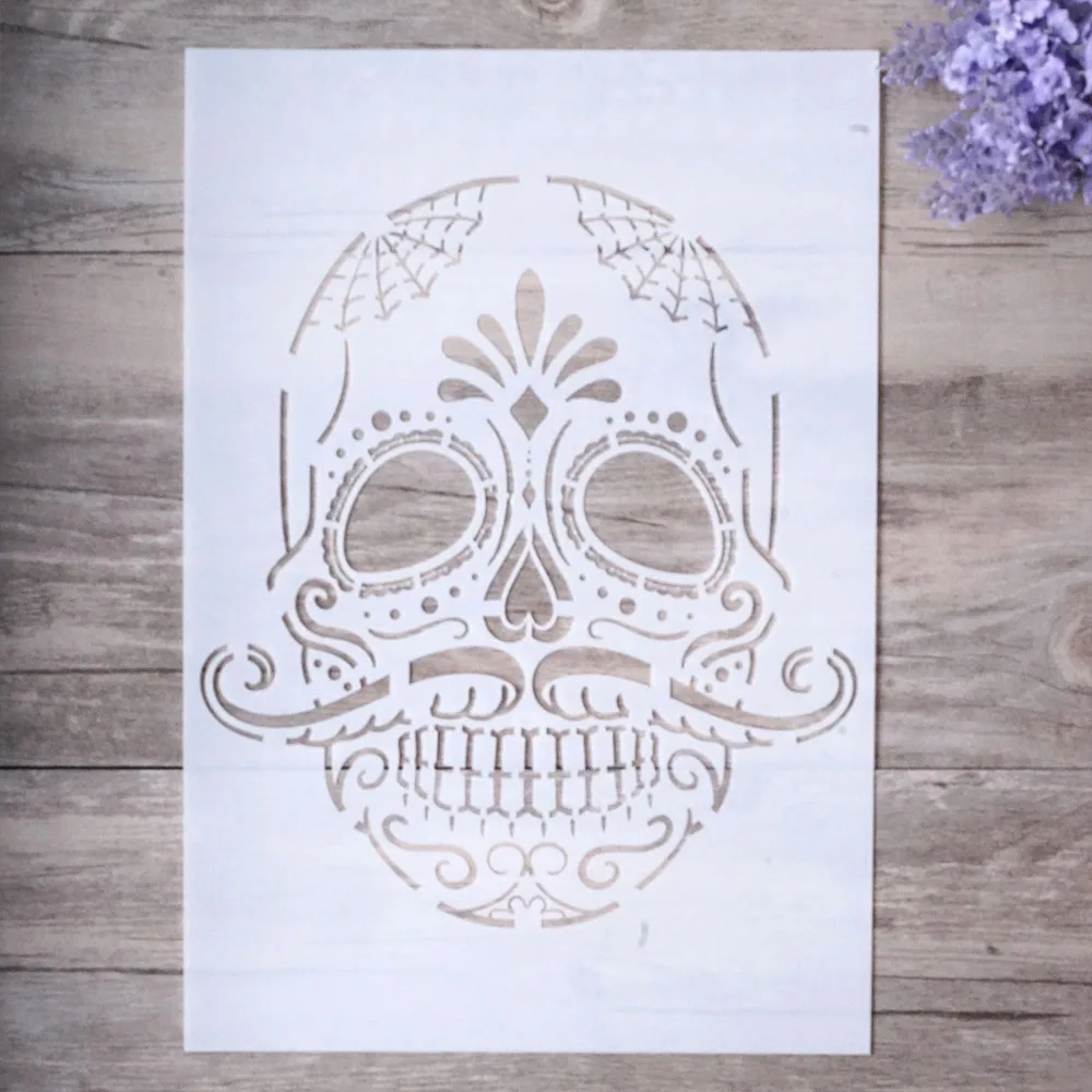 

A4 Size DIY Craft Layering Skull Stencil For Wall Painting Scrapbooking Stamping Stamp Album Decorative Embossing Paper Card