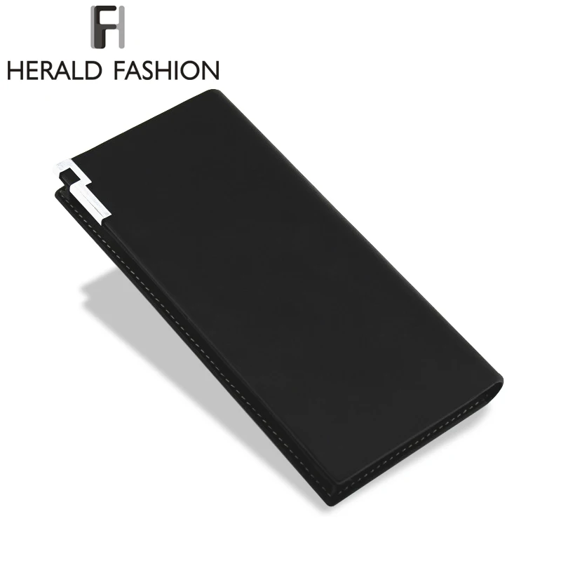  Split Leather Men's Wallet Long Design Multifunctional Men Purse Black Billfold Card Holders For Men Solid Pocket Cow Leather 
