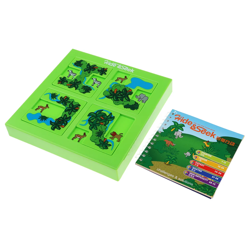 Hide & Seek Matching Game Logic Toy Animals Puzzle for Boys and Girls Gift