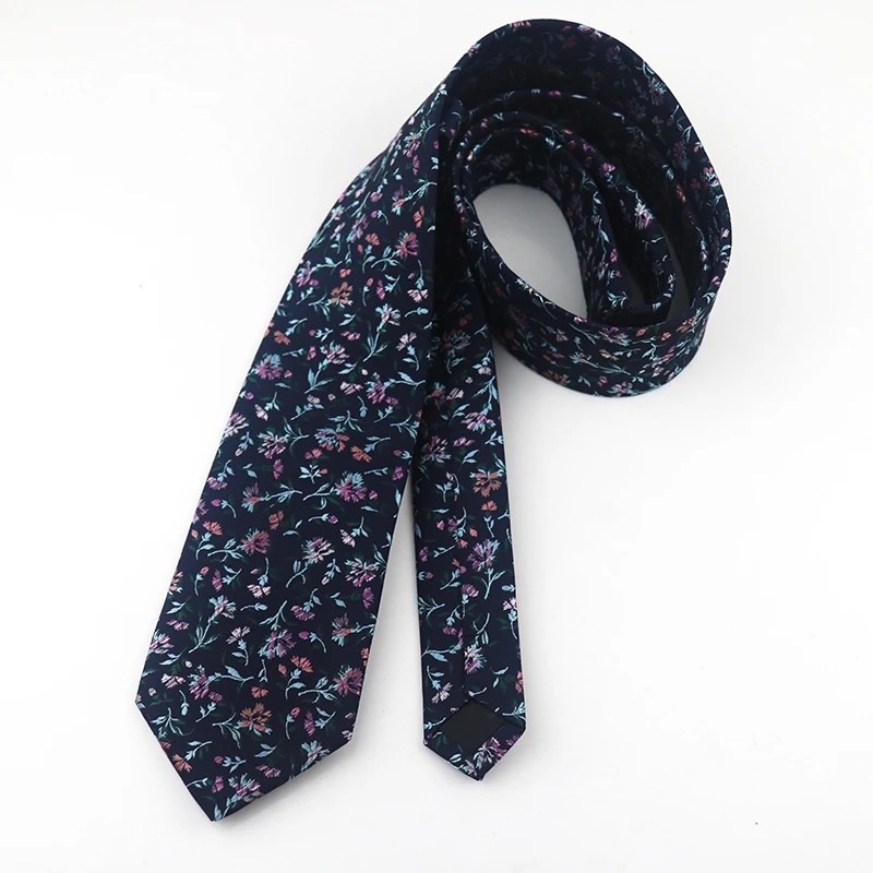 Модный мужской галстук из полиэстера, 7,5 см., цветочный галстук для мужчин, повседневный винтажный темно-синий галстук, подарок, вечерние рубашки с принтом ананаса, Gravatas