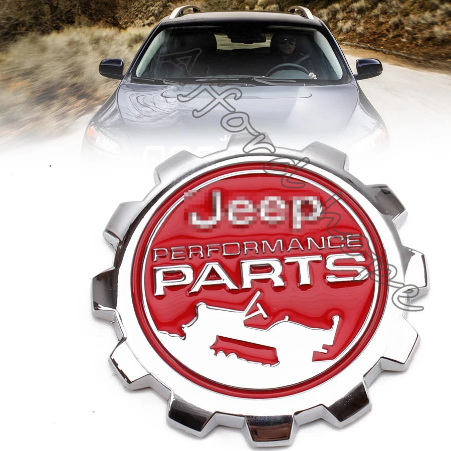 3D Refitting Metal Vintage Chrome+Red Car Sticker Badge