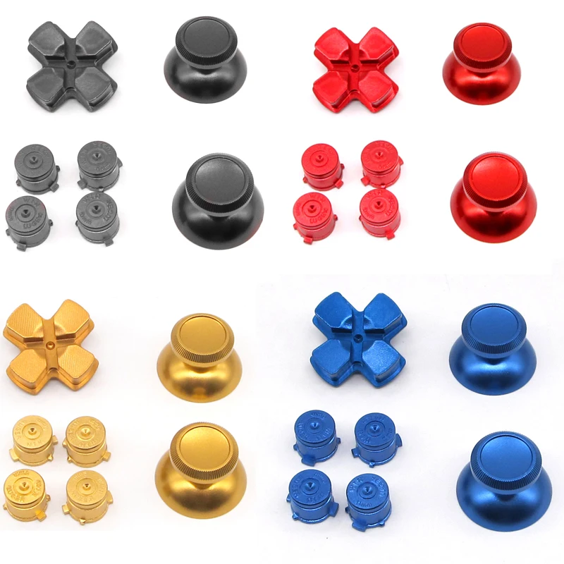 

Aluminium Metal Thumbstick Cover For Sony PS4 Controller Metal Analog D PAD Bullet Buttons Thumb Stick Joystick Grips Cap