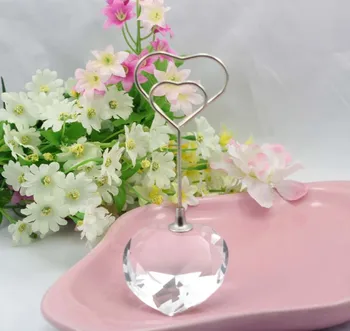 

Heart Shape Crystal Place Card Holder