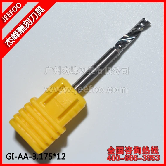 

3.175*12 AA Series Guangzhou One Flute Engraving Tool Bits/Spiral Drill Bits/End Milling Cutter/Tungsten Cutting Tools