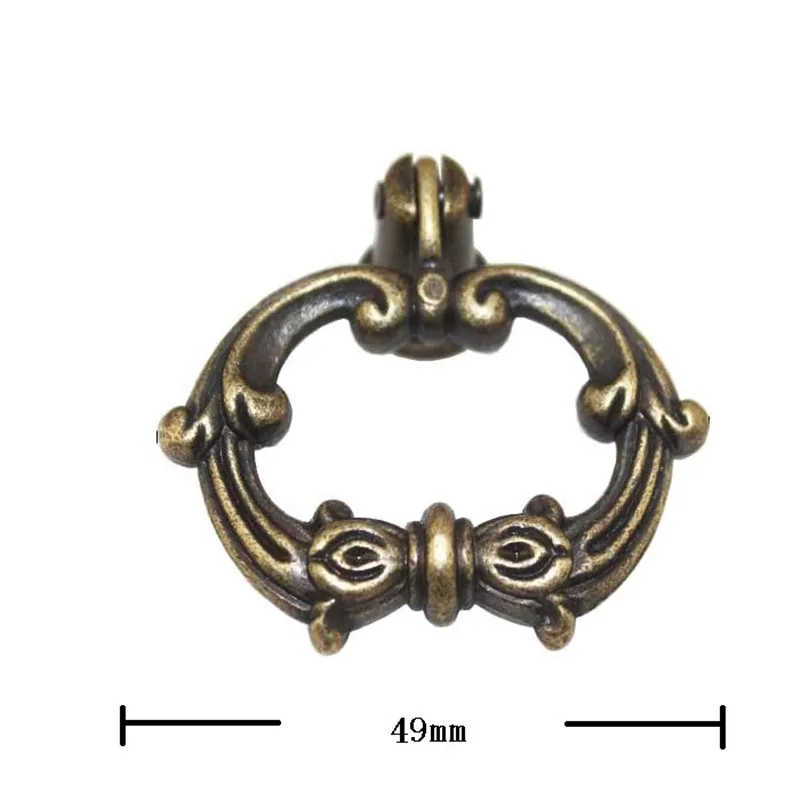 

4Pcs Vintage Alloy Cabinet Knobs and Handles Kitchen Drawer Cupboard Ring Pull Handles Furniture Fittings,49*42mm