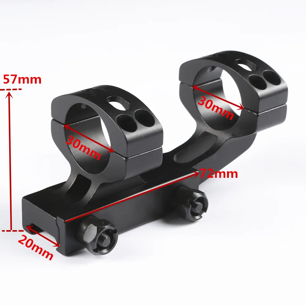 

Tactical Quick Release Dual Ring Cantilever 30mm Ring Rifle Scope Mount Weaver 20mm picatinny Rail Offset Extended Mount