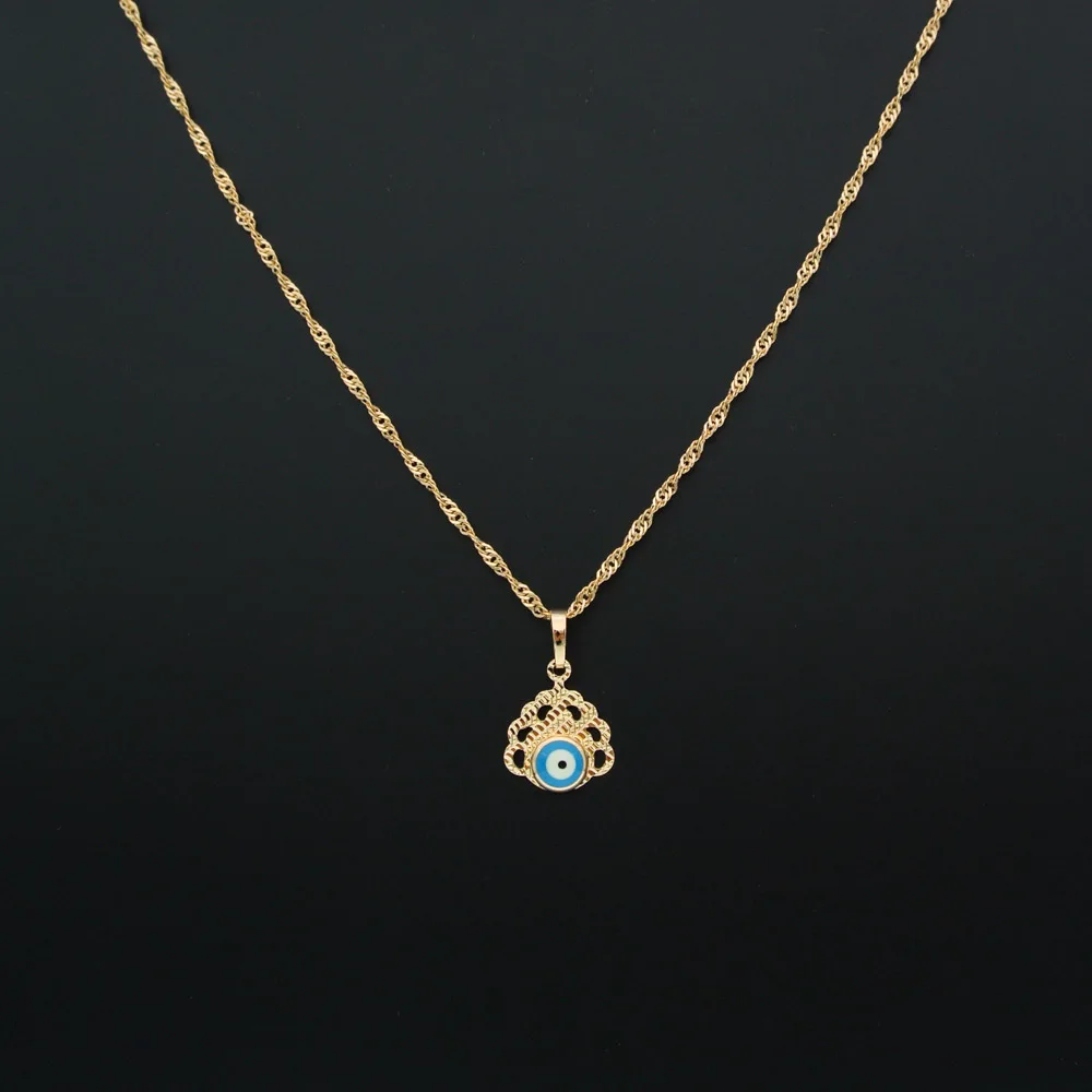 

Gold Blue Eye Wicca Pendant Necklace Women Wakanda Jewelry Making Charm Pendentif Femme Colgantes Gioielli Oog Hanger N0208