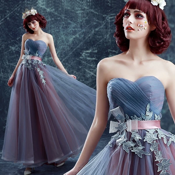 grey and blue prom