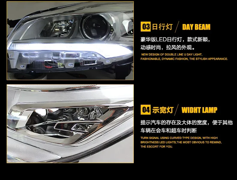 АКД стайлинга автомобилей для Ford Kuga фары Escape светодиодный фар DRL Bi Xenon объектив Высокая Низкая луч парковка туман лампа