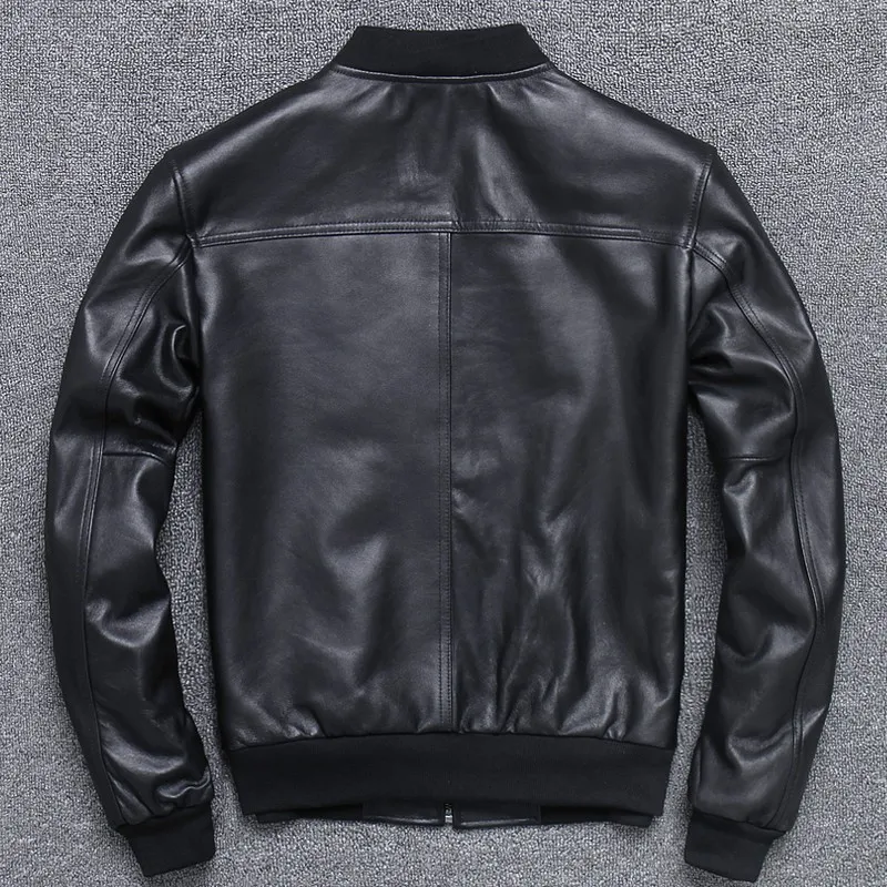 Classic Black Aviation Genuine Leather Jacket Men Sheepskin Real Leather Jacket Large Size Pilot Bomber Jacket Veste Cuir Homme Classic Black Aviation Genuine Leather Jacket Men Sheepskin Real Leather Jacket Large Size Pilot Bomber Jacket Veste Cuir Homme
