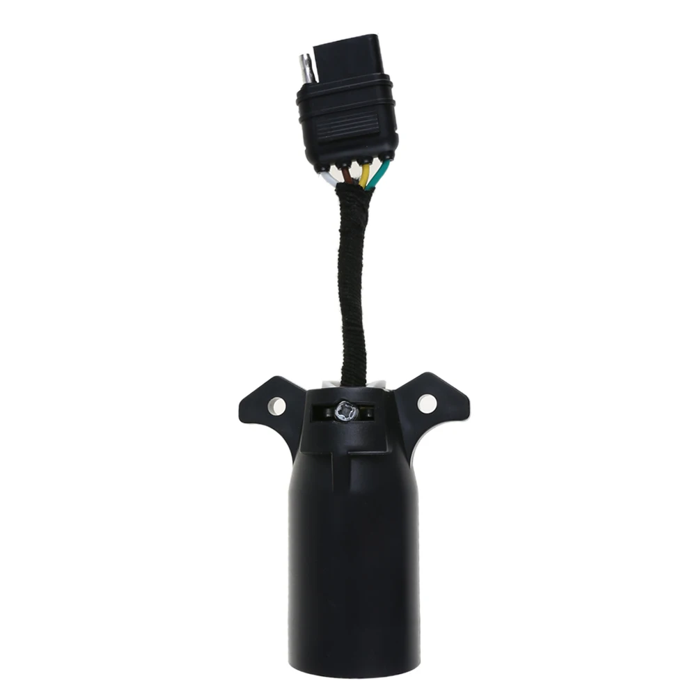

7 Pin to 4 Pins US Standard Car Truck Trailer AV Connector Adapter Blade Vehicle Round RV Connector Trailer Flag Plug