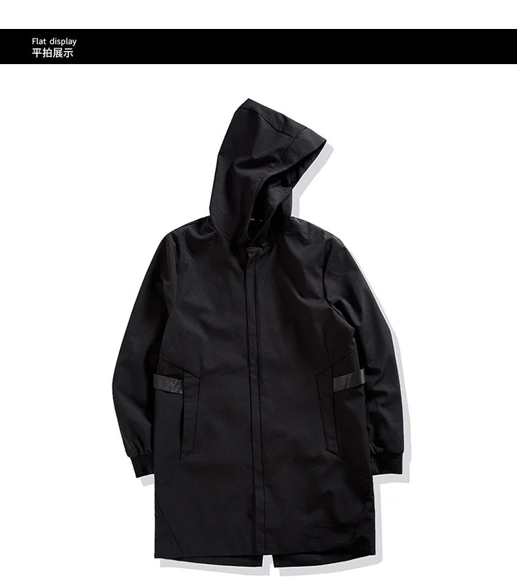 GXXH модные брендовые мужские ветровки осенние свободные черные тренчи с капюшоном мужская одежда большие и высокие мужские пальто 7XL
