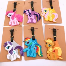 Cavalo bonito Etiqueta de Bagagem Acessórios de Viagem Portátil Forma Dos Desenhos Animados TSUM Endereço ID Tags Etiquetas de Bagagem Mala Embarque