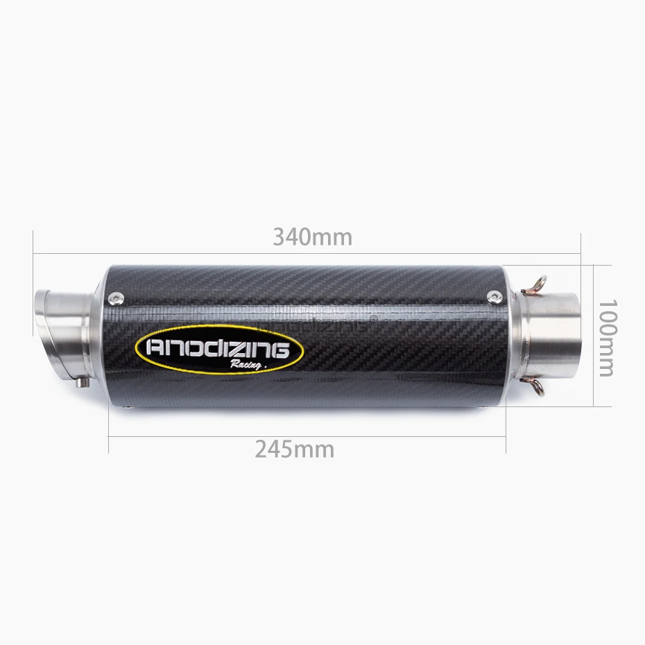 Para Honda GROM msx125 2013-2015 carbono Fibra silenciador de escape eslabón intermedio tubo escape slip on