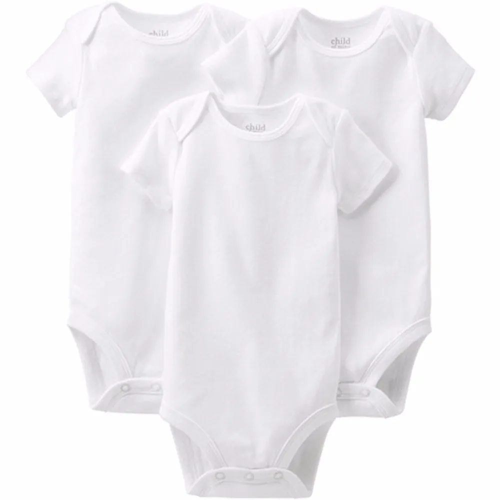 3Pcs/pack Short Sleeve Baby Boy Girl Bodysuits Body Clothes Newborn