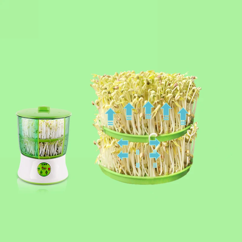 JX-LCLYL Automatic Bean Sprouts Machine Multi-functional Double Layer Homemade 220-240V