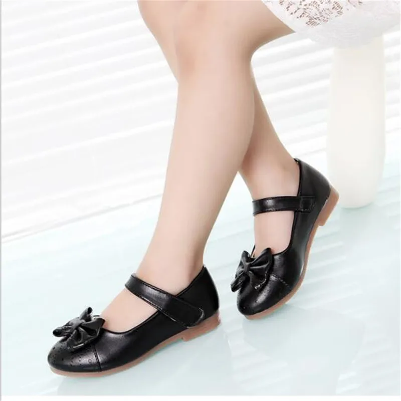 

2016 Brand Girls Shoes Kid Autumn Spring Single Soft Bow Shoes Kid School Princess Lovely Casual Dance Beautiful Shoes Hot Sale