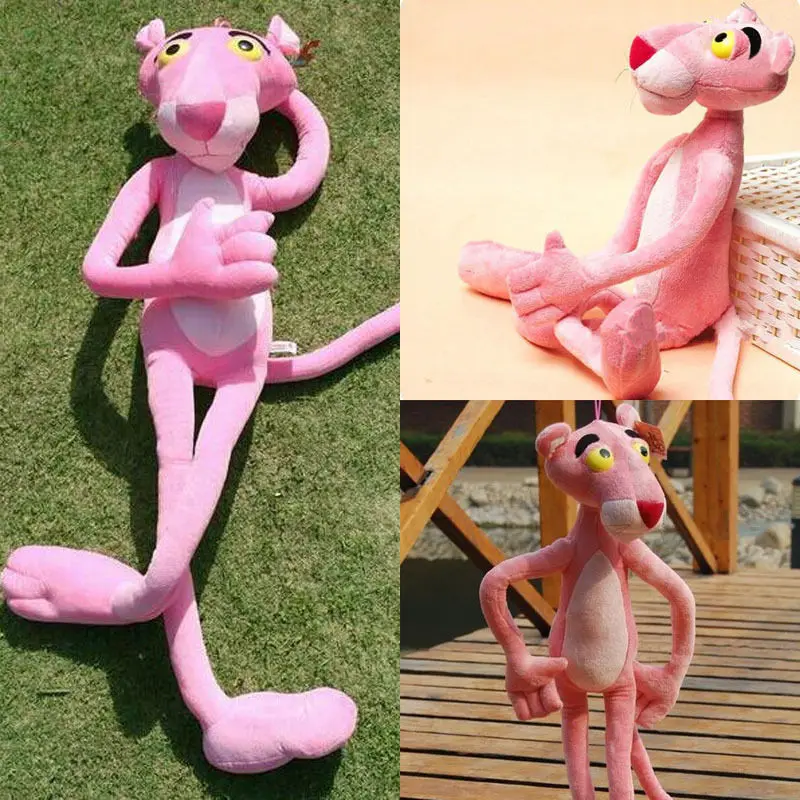 

Baby Toys Lovely 38CM Pink Panther Soft Toy Plush Stuffed Doll Baby Kids Child Cotton Naughty Soft Plaything Gift Pink Leopard