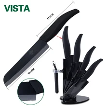 Kitchen Knives Ceramic Knives with Holder 3 Paring 4 5 Slicing inch 6 Multi Functional Bread
