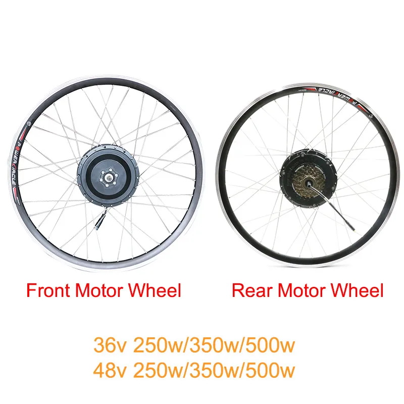 Best Electric motor wheel 36v/48v high speed brushless gear motor wheel for 20"24"26"700C 28"Electric Bicycle Conversion Kit 1