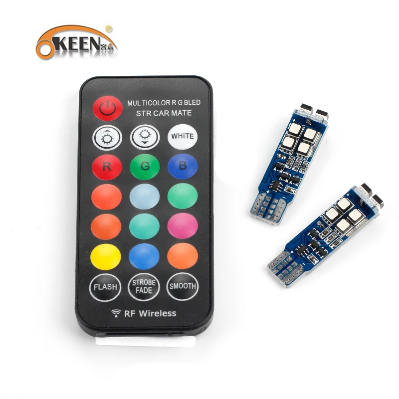 OKEEN 1 комплект 10 светодиодов 3535 SMD RGB T10 194 168 W5W Автомобильная Лампа для чтения