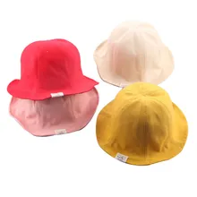 Пеший туризм шляпа взрослый ребенок защиты от Солнца Унисекс одноцветное Цвет Цветной хлопок Зонт дышащий ведро Шапки с широкими полями праздник