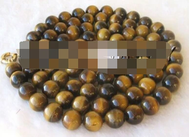 

ddh002465 Beautiful 50'' 14mm round tiger eye necklace-moonlight clasp
