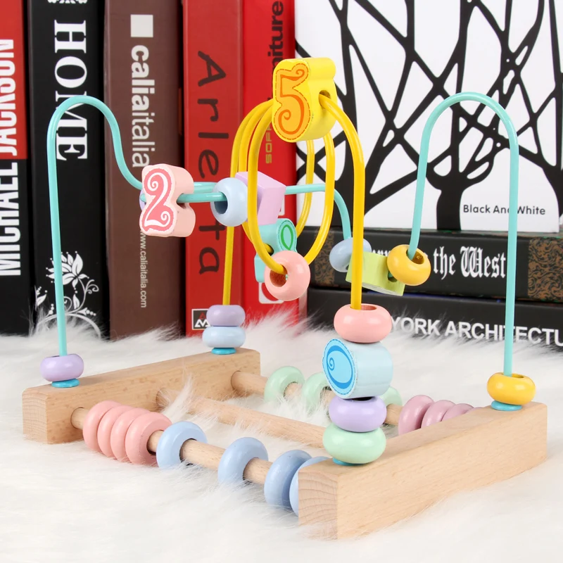 NEW Baby toy Around Beads Math toy Counting numbers beads Monterssori game kids educational Wooden toys for Children gifts NEW Baby toy Around Beads Math toy Counting numbers beads Monterssori game kids educational Wooden toys for Children gifts