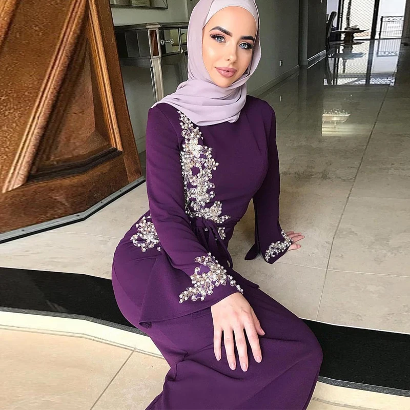 Абайя Дубай турецкий мусульманский хиджаб платье марокканский кафтан ислам ic одежда для женщин платья халат ислам Ropa Arabe Mujer