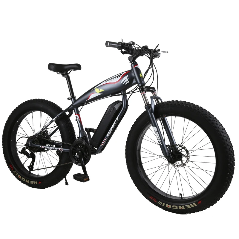 Discount custom 26inch electric snow Beach bicycle  48V 1000w-1500w powerful motor Fat tires off-road electric mountain ebike 0