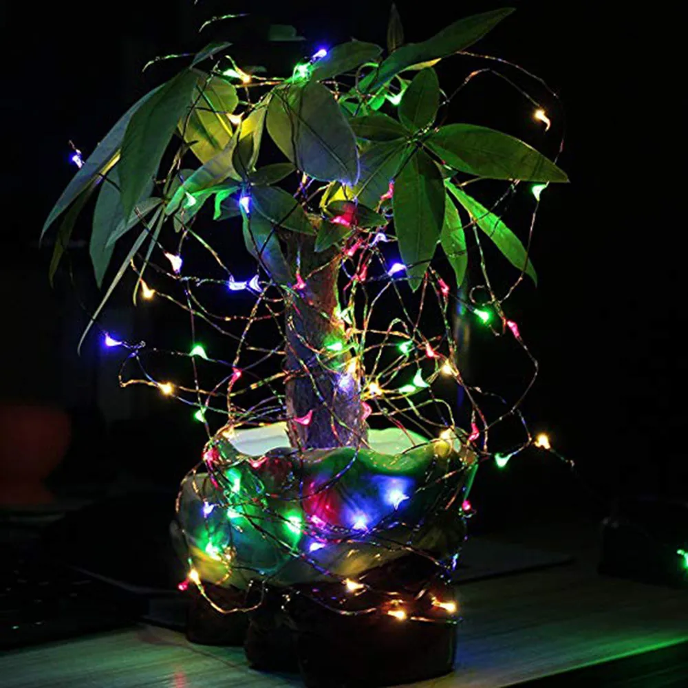 

Outdoor 10M 100 LED Solar Copper Wire String Fairy Xmas Garden Light Color Lamp Guirlande Lumineuse Exterieur String Lights