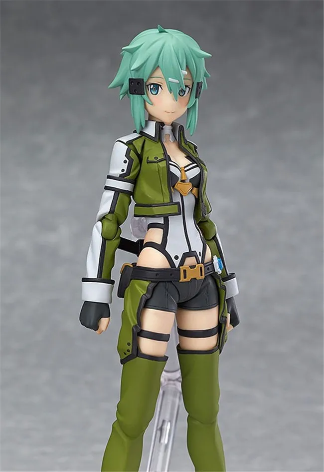 Аниме Меч Арт онлайн фигурка Brinquedos Figma 241 Sinon Asada Sao 2 ПВХ фигурка Коллекционная модель детские игрушки 15 см