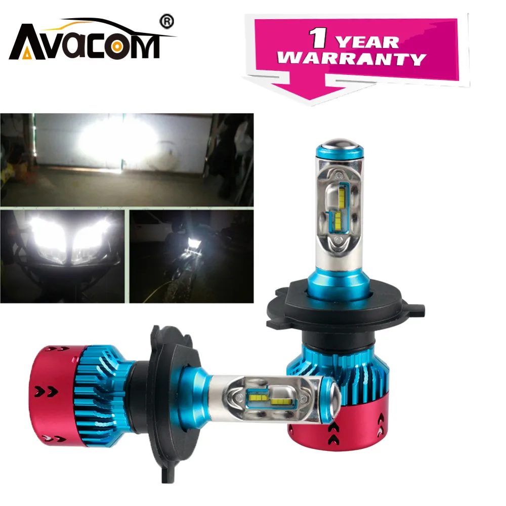 Супер яркая фара для мотоцикла Avacom H4 HS1 12 В 6500K 16000Lm 70 Вт H7 H1 H11 светодиодная