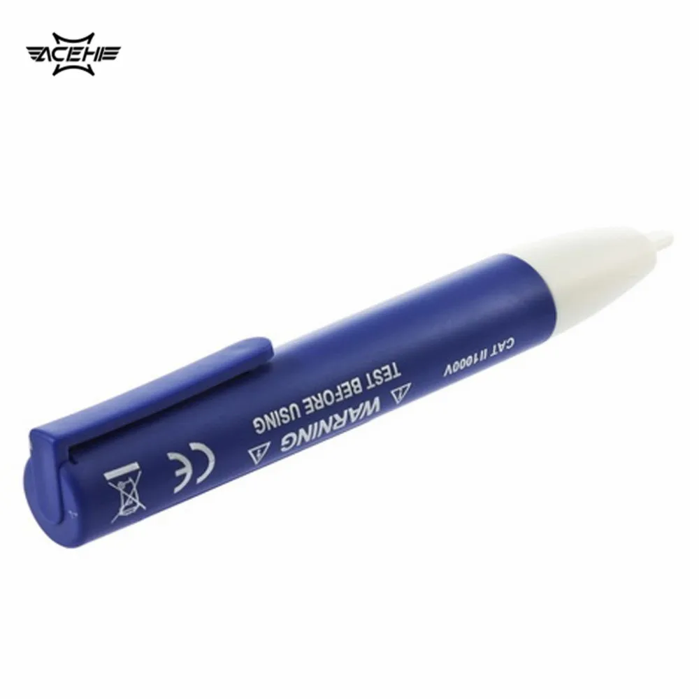 

1pc LED Light AC Electric non-contact Voltage Tester Volt tester Alert Pen Detector Sensor 90-1000V electrical voltage tester