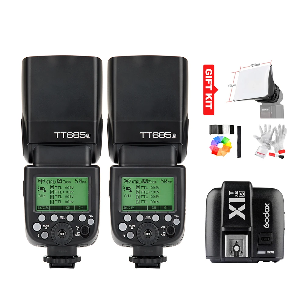 Godox TT685S GN60 TTL HSS 1/8000 s    Speedlite + X1T-S    Sony A77II A7RII A7R A58 A99 +  