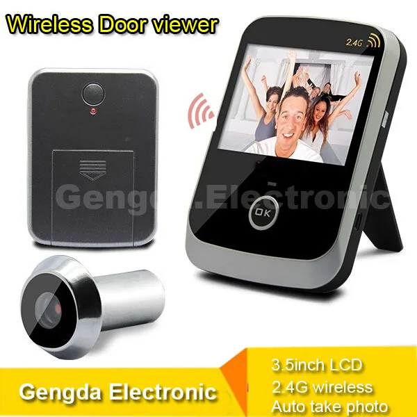 Easy To Use 2 4g Wireless Digital Door Peephole Viewer 1000pcs