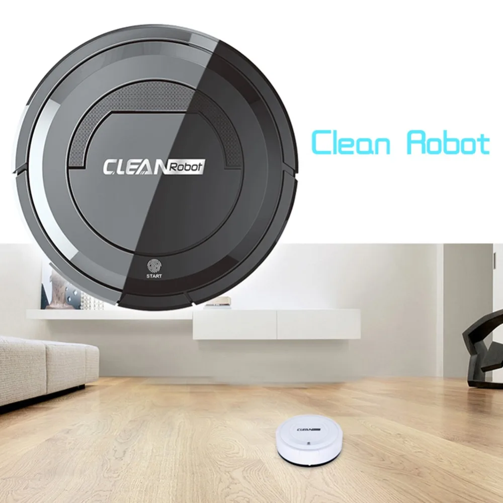 Smart Practical Robot Vacuum Cleaner Touch Control Small Cleaning Robot USB Rechargeable Home Cleaning Machine