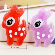 50 шт. 21*33 м Корейская версия популярного мультфильм олень DIY аксессуары ювелирные изделия ручной работы смолы для детей резинкой шпильки