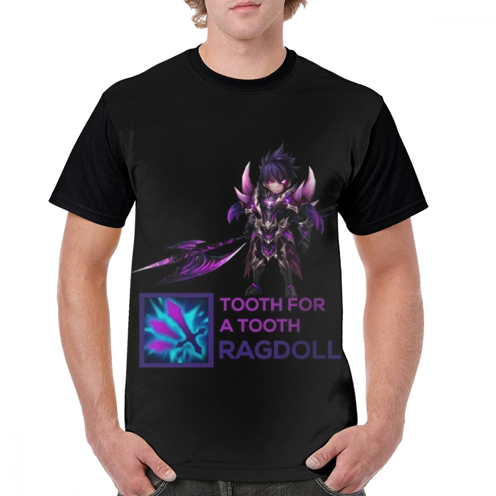 

Summoners War T Shirt Dragon Knight Dark Ragdoll - Tooth For A Tooth T-Shirt Awesome Polyester Graphic Tee Shirt Mens Casual Tshirt
