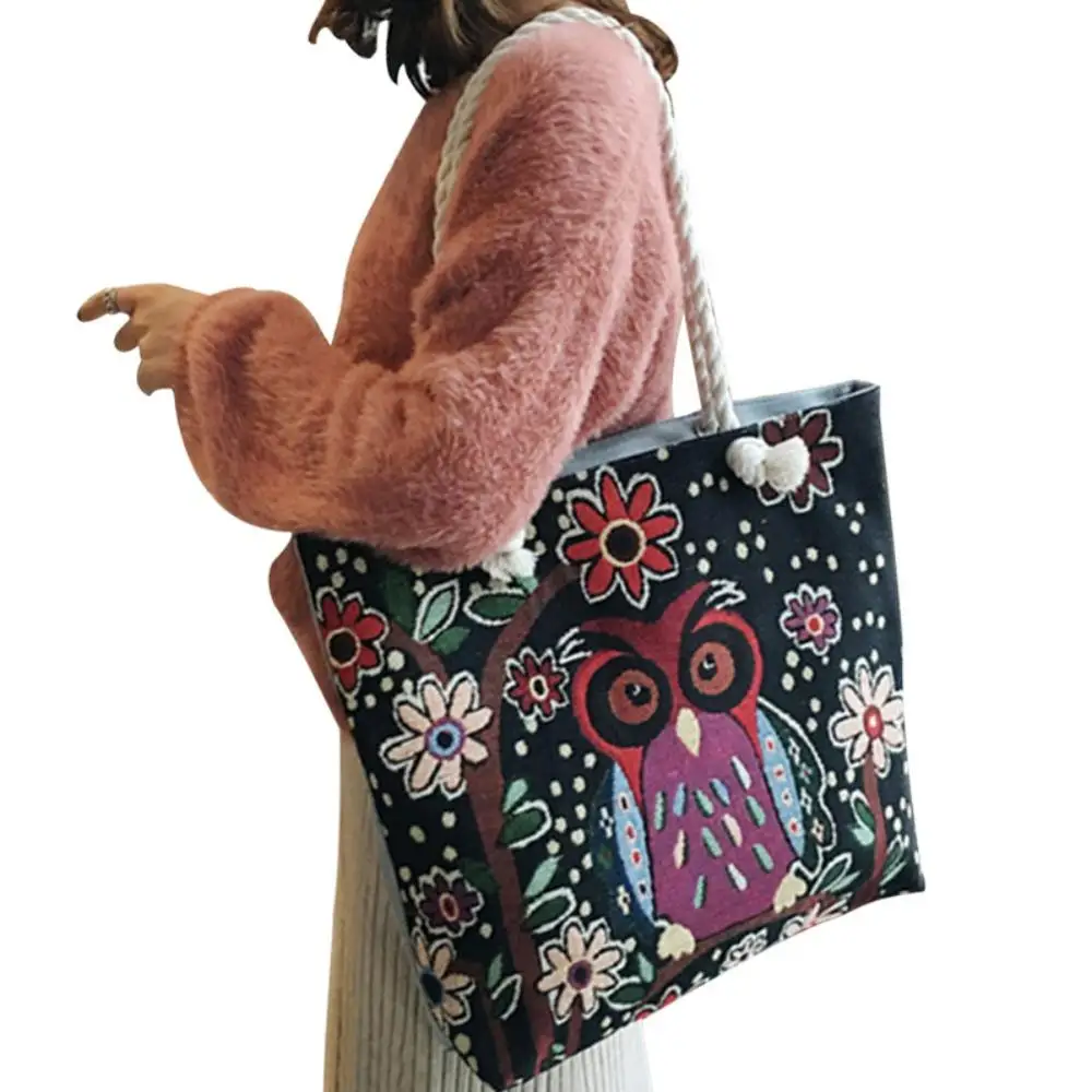 Женская сумка-тоут в готическом стиле с рисунком из мультфильма, Большая вместительная сумка для путешествий в стиле ретро, женская сумка для покупок, сумка для продуктов