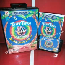 Игровой картридж Tiny Toon с коробкой и ручной 16 битной MD картой для sega Mega Drive для Genesis
