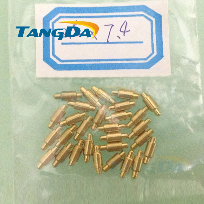 

Tangda pogo pin connector 2.5*7.4 mm Current pin Battery pin Test thimble probe Gold Plated (Any size can be custom made)