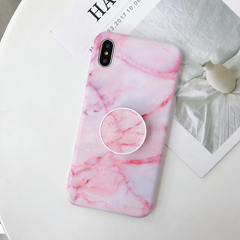 Роскошный Матовый мраморный Мягкий силиконовый чехол для телефона iPhone 6s 7 8 Plus SE X