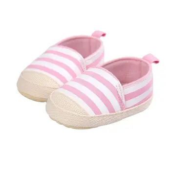 

Newborn Baby Boy Striped Shoes Lovely Infant Good Soft Sole Toddler Baby First Walkers Shoes