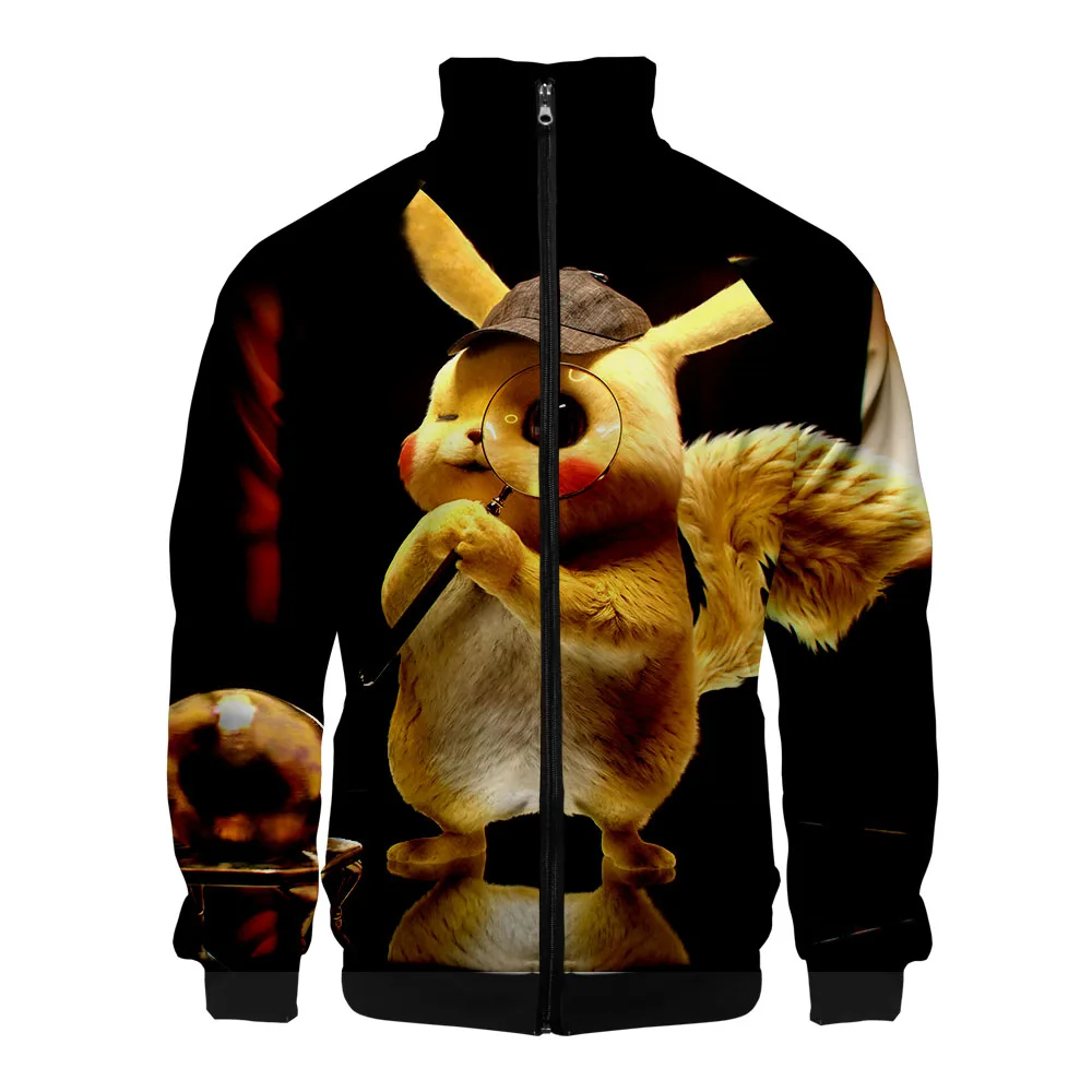 بوكيمون المحقق بيكاتشو سستة البلوز عارضة هوديس جديد أزياء بارد Highstreet الخريف و الربيع الملابس البلوز