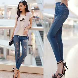 

Korean Suit-dress Imitate Cowboy Hit Underpant Nine Part Thin Summer Woman Tide Self-cultivation Elastic Force Close