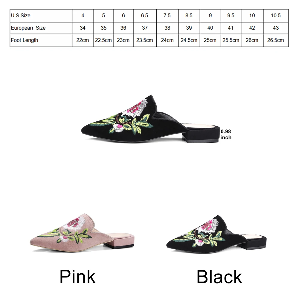 Женские замшевые босоножки без задника с острым носком размеры 34 42|ladies slippers|sandals